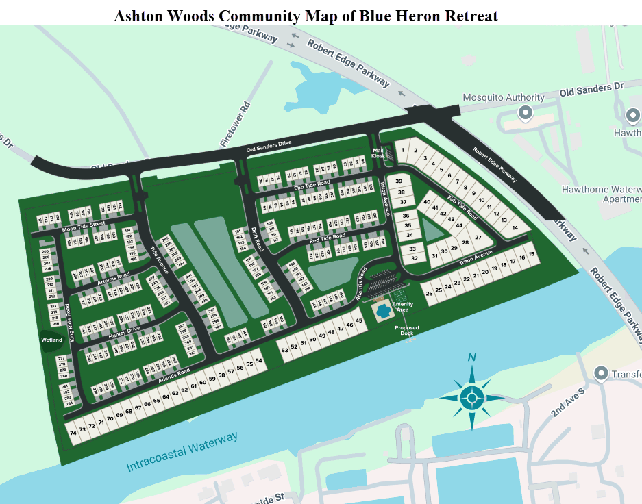 Ashton Woods Community Map of Blue Heron Retreat